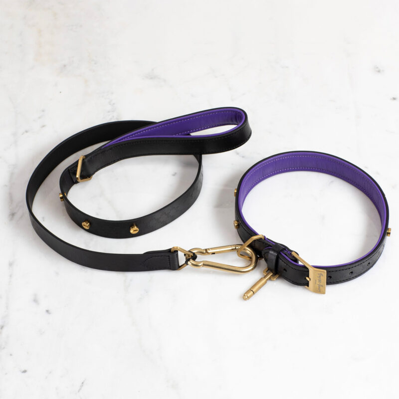 Buster + Punch - Dog Lead / Black / Purple / Brass - Image 4