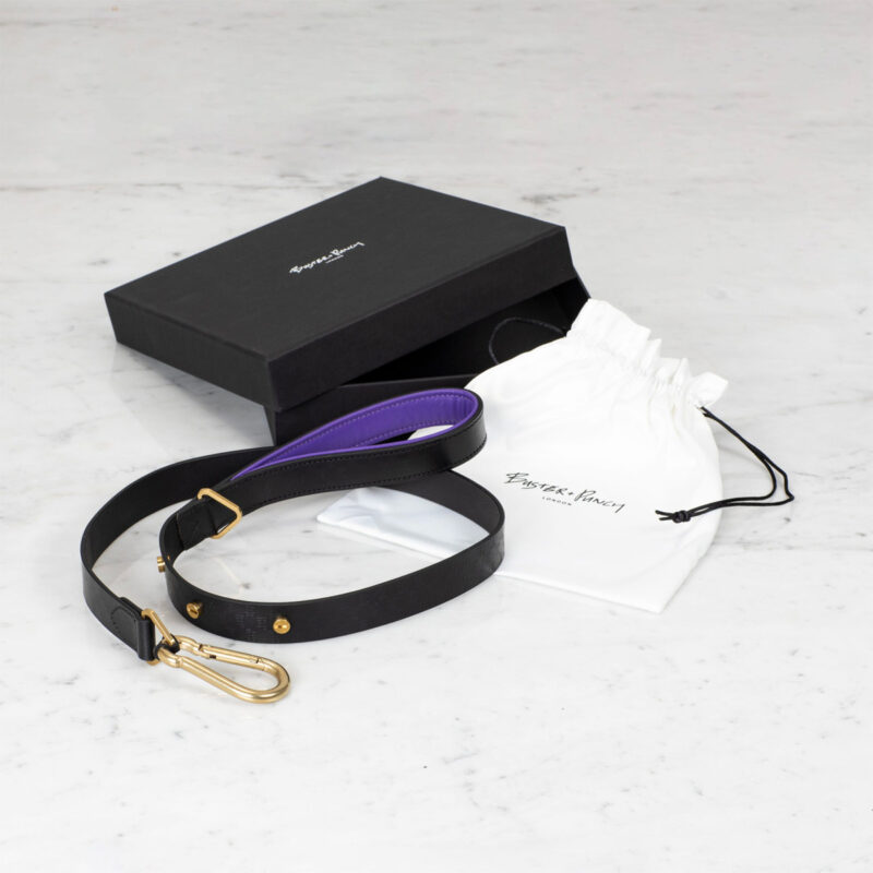 Buster + Punch - Dog Lead / Black / Purple / Brass - Image 2